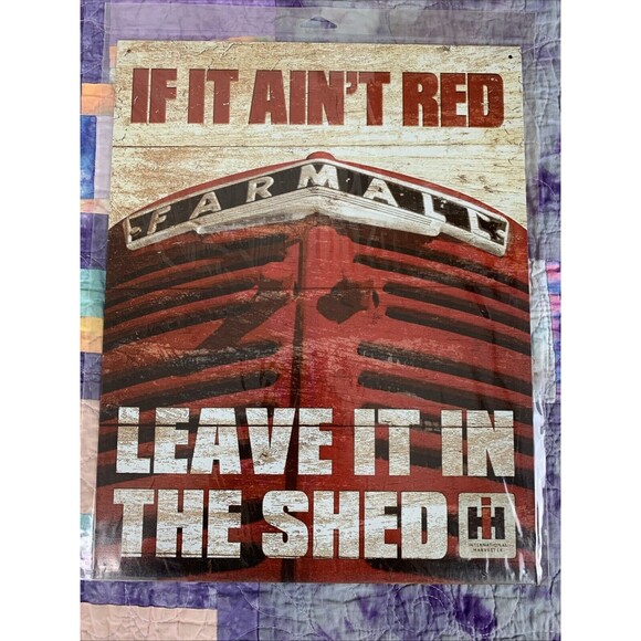 Unbranded Other - Farmall International Harvesters Metal 12.5x16 Sign Wall Decor Man Cave Garage